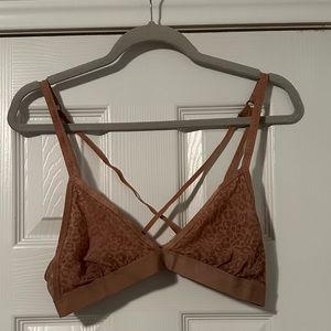Arie Bralette Nude Animal Print Large